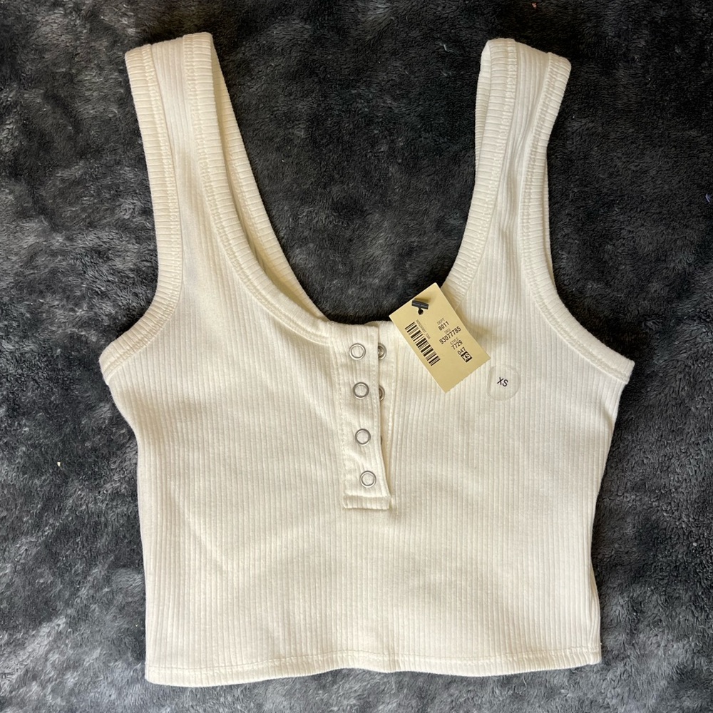 White Tank Crop Top